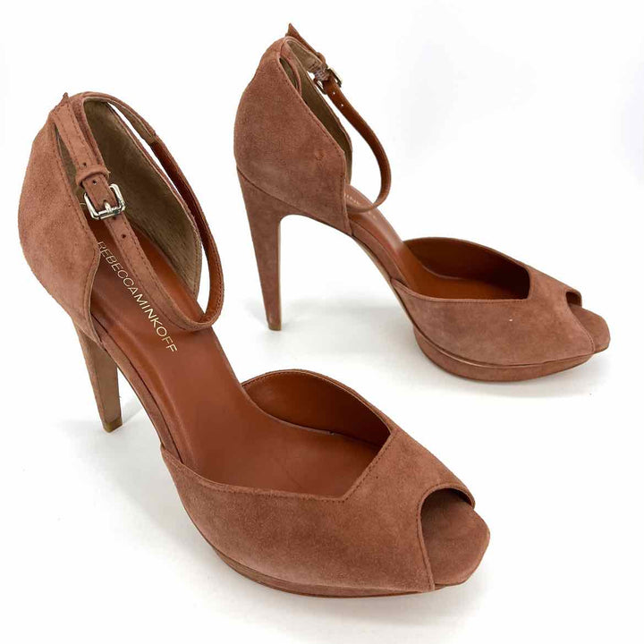 Shoe Size 10 REBECCA MINKOFF Camel Suede Heels