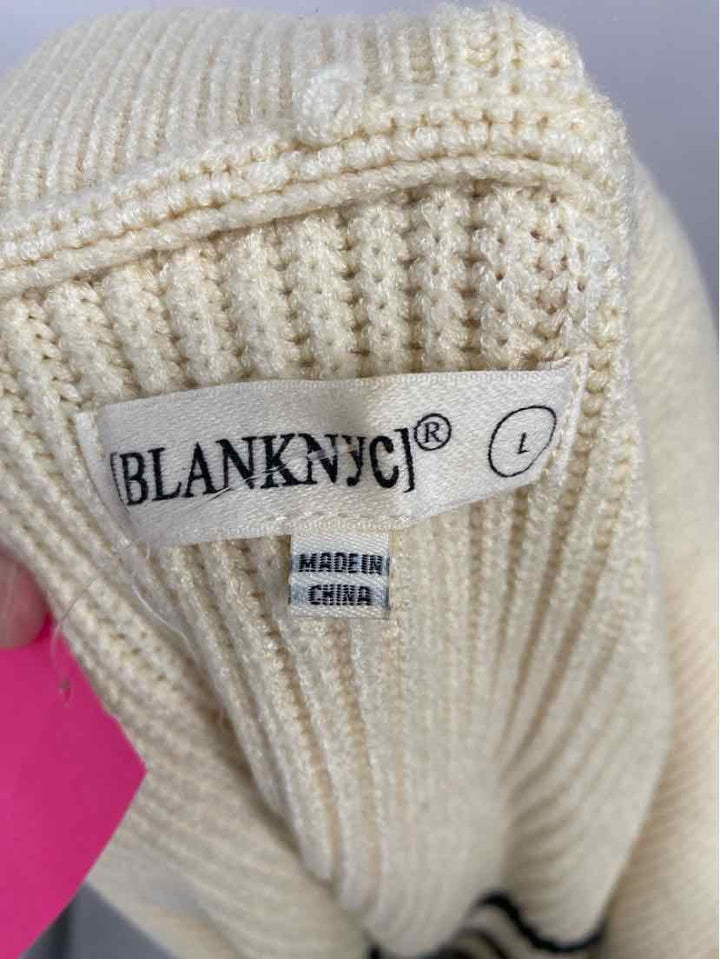 Size L BLANK NYC Ivory Sweater