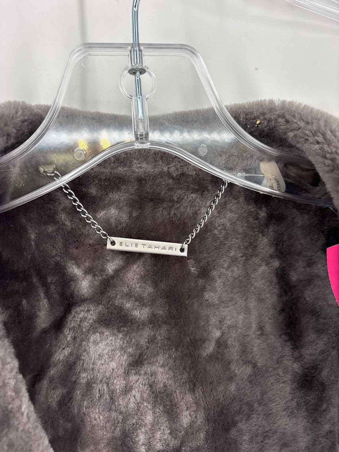 Size S ELIE TAHARI Brown Leather Jacket