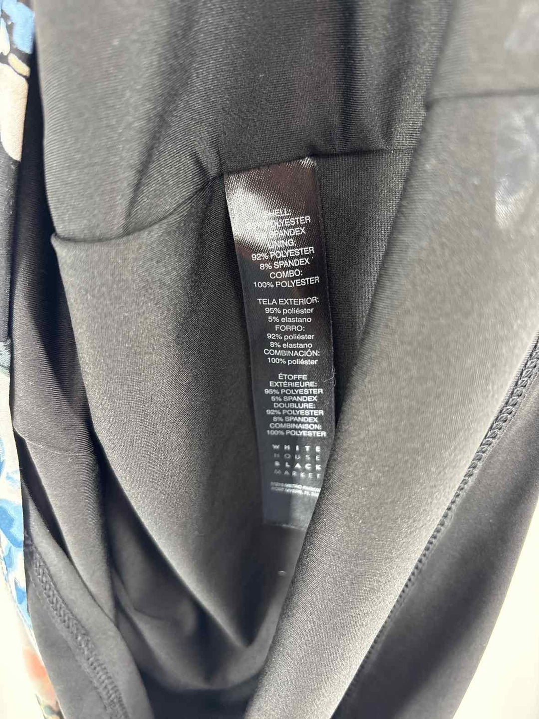 Size L White House Black Market Black Print Dress