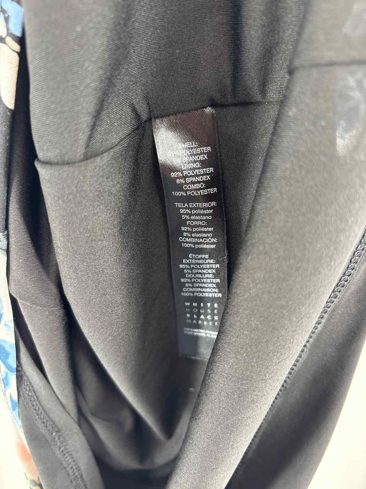 Size L White House Black Market Black Print Dress