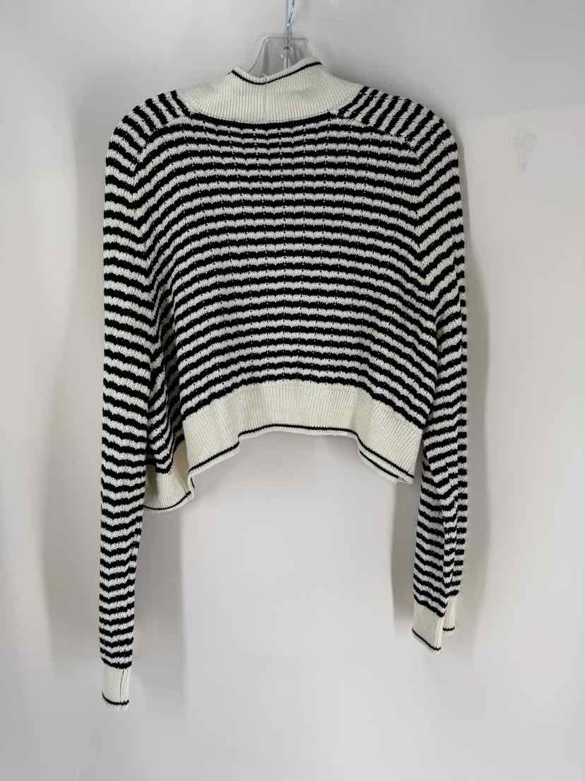 Size XL White House Black Market Black/White Sweater