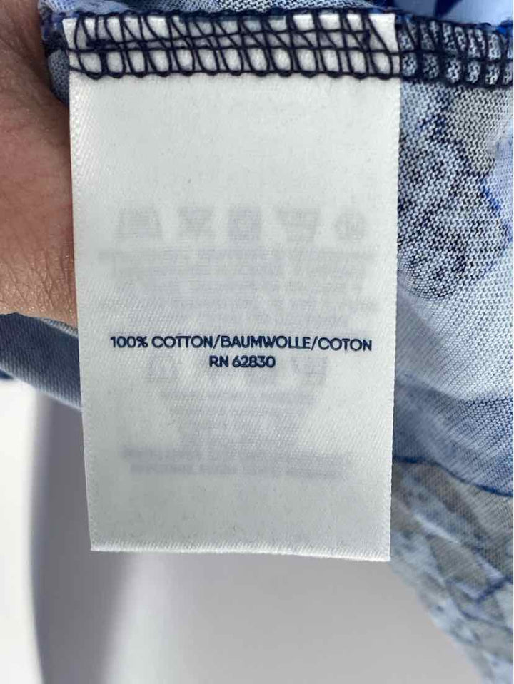 Size L LAND END Blue Shirt