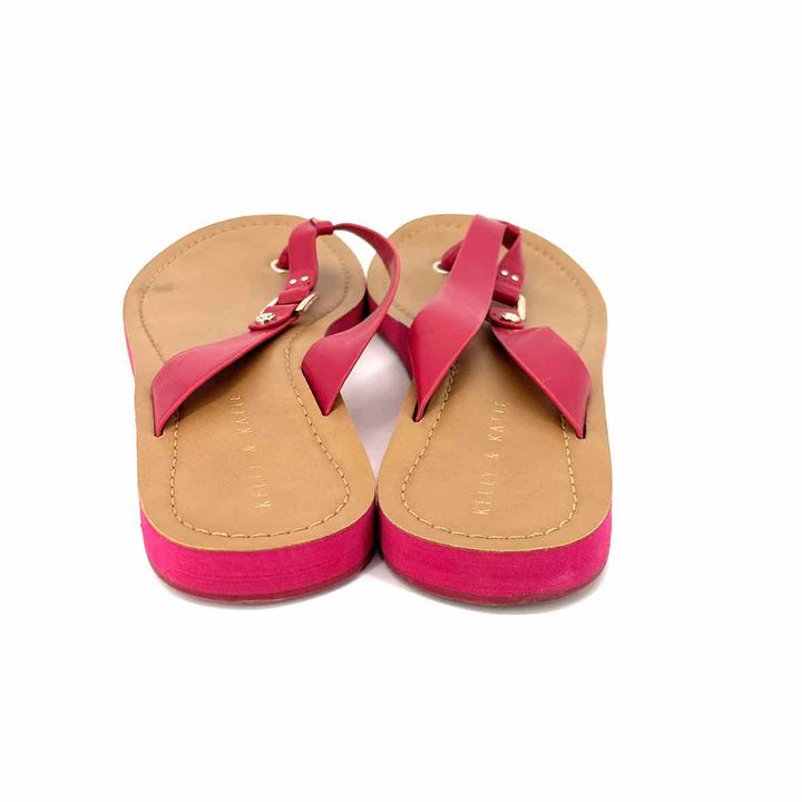 Shoe Size 9 KELLY & KATIE Hot Pink Faux Leather Sandals