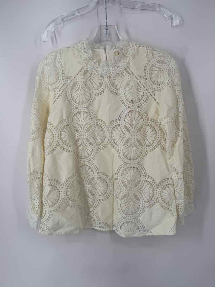 Size 2 SEZANE Ivory Lace Shirt