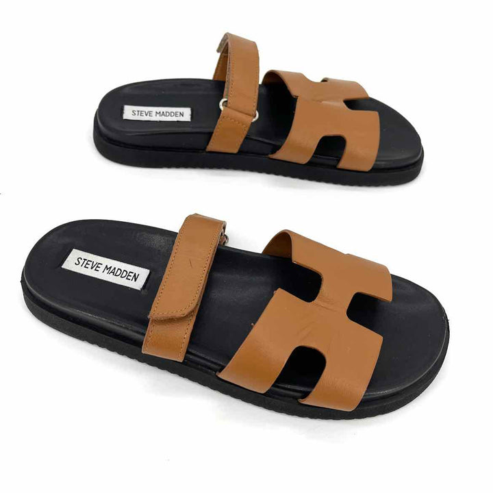 Shoe Size 9.5 Steve Madden Brown Leather Sandals