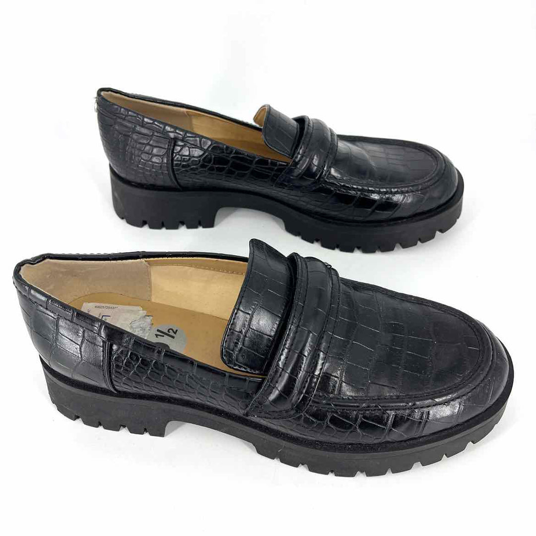 Shoe Size 9.5 Nine West Black Faux Leather Loafers