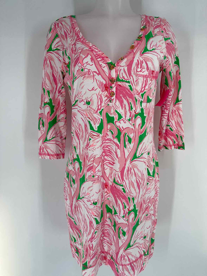 Size M Lilly Pulitzer Pink Cotton Dress