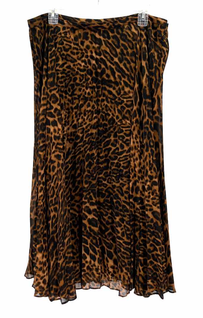 Size 14 RALPH LAUREN Brown Print Skirt
