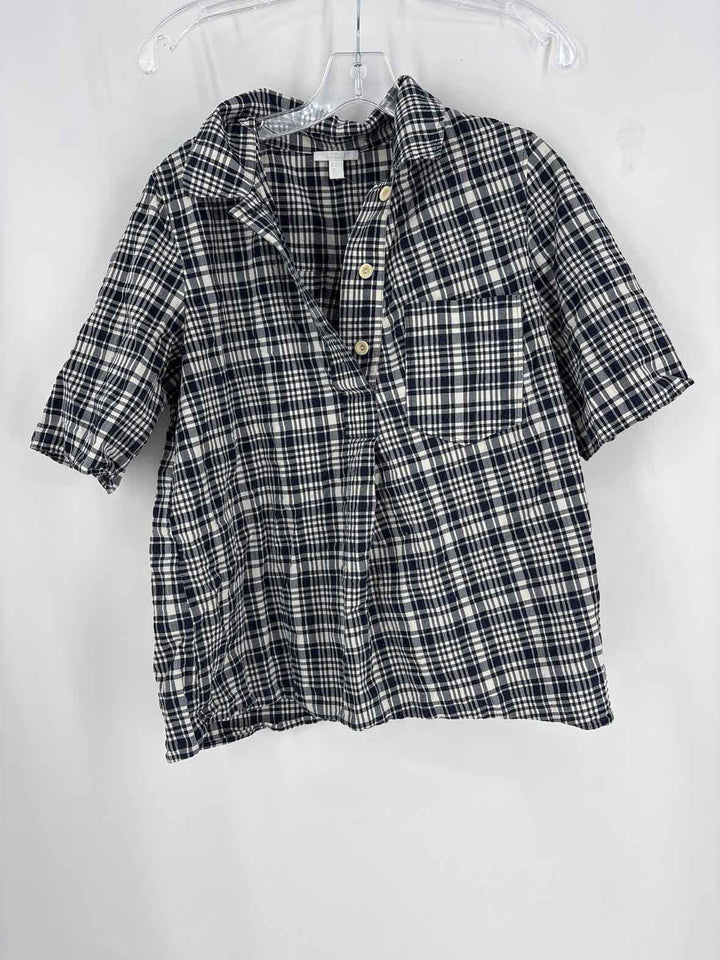 Size 8 COS Navy Print Shirt