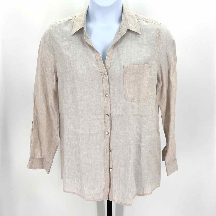 Size M C&C Taupe Linen Shirt