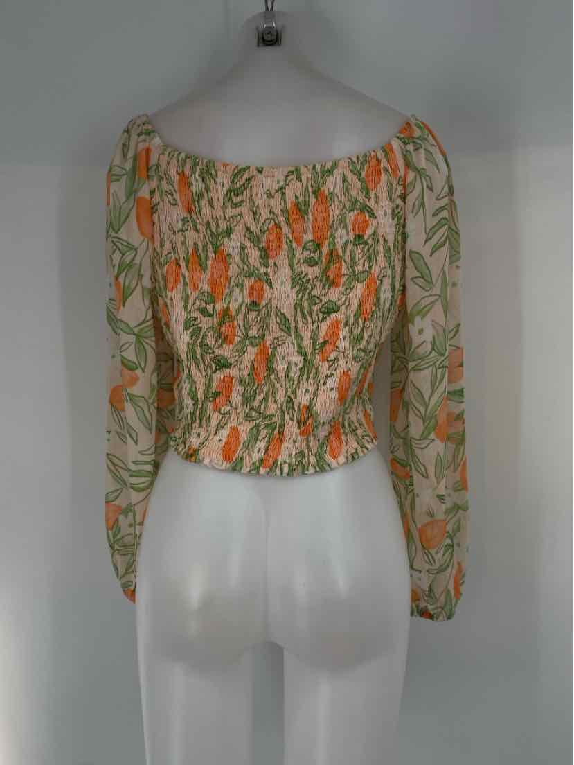 Size L ORANGE PRINT Shirt