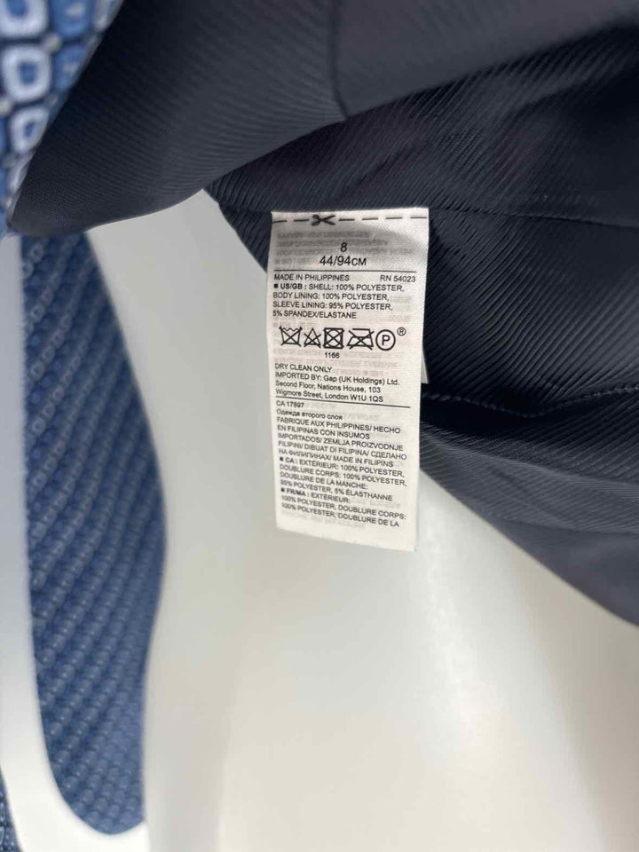 Size 8 Banana Republic Blue Print Blazer