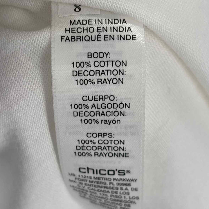 Size XL Chico's White Shirt