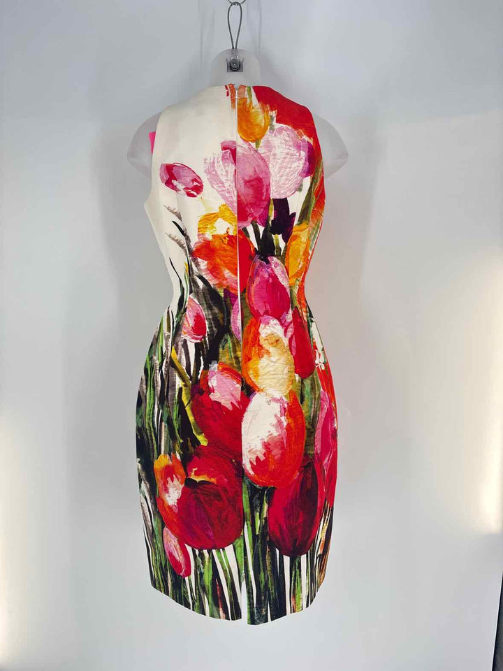Size 8 CARMEN MARC VALVO Multi-Color Dress
