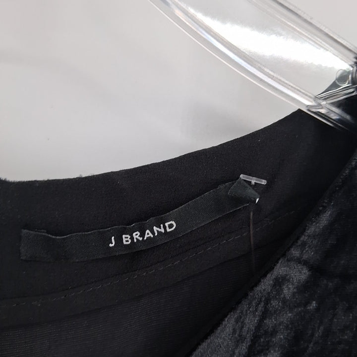 Size L J BRAND Black Velour Shirt