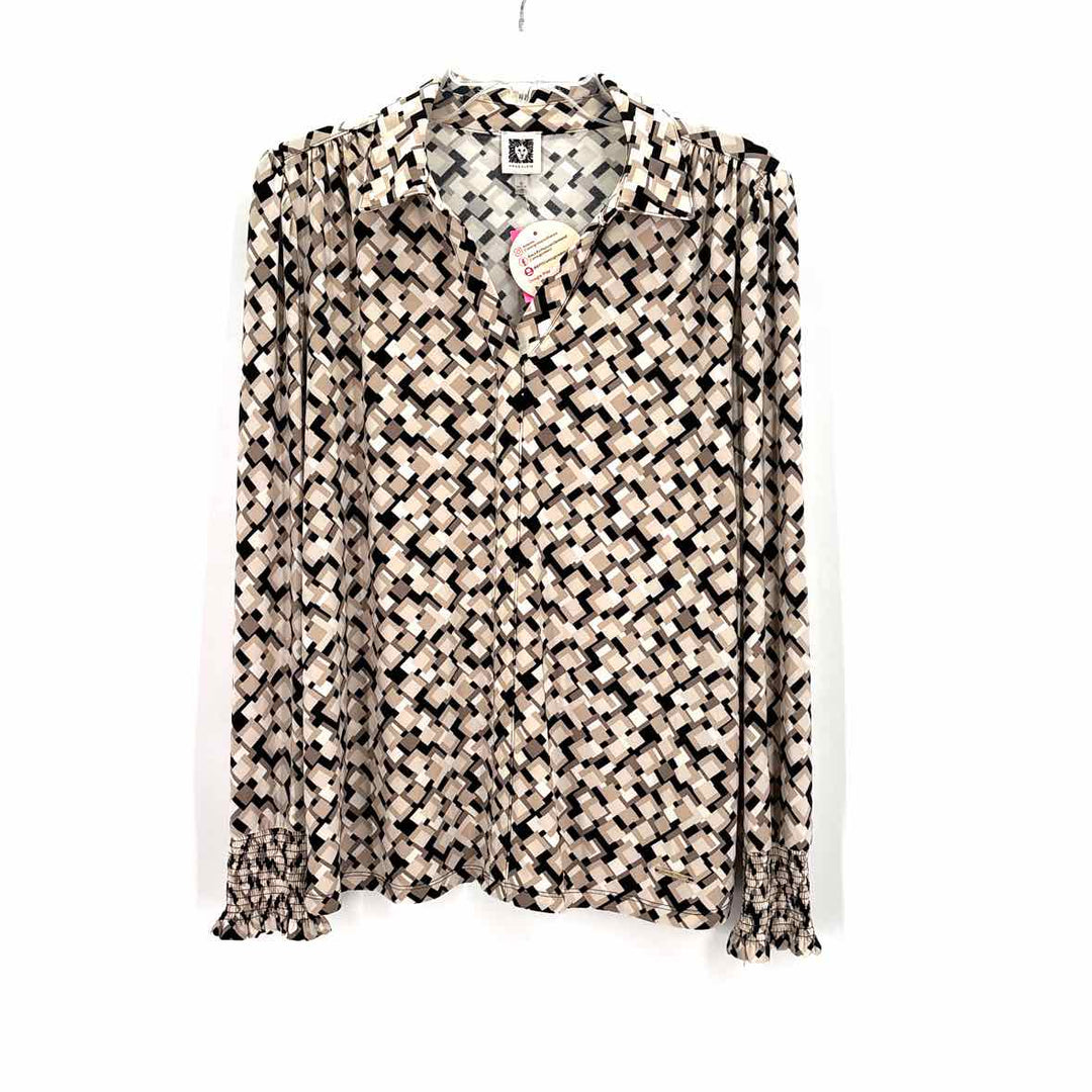 Size M Anne Klein Multi-Color Knit Shirt