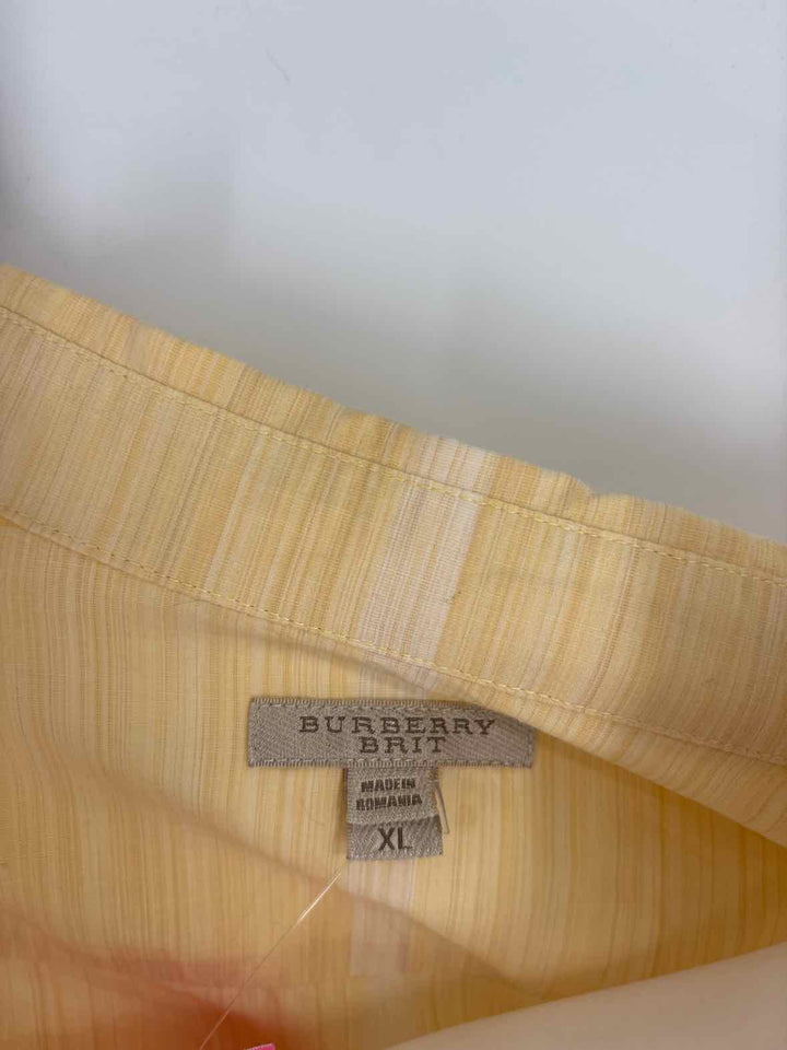 Size XL Burberry Yellow Cotton Luxury - Shirt