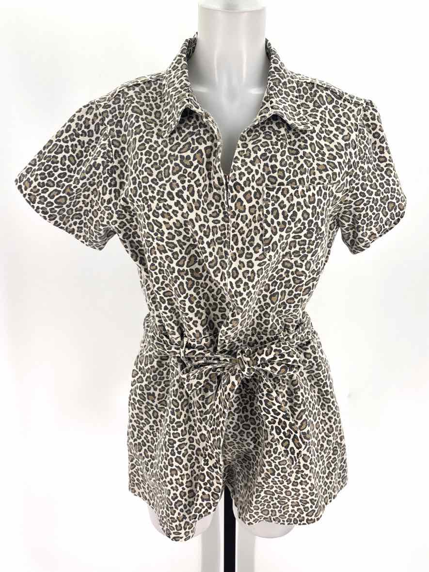 Size L GILI Multi-Color Denim Romper
