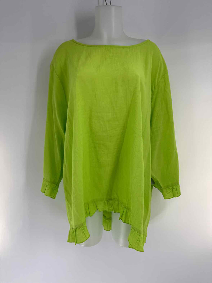 Size 3X MULTIPLES Green Shirt