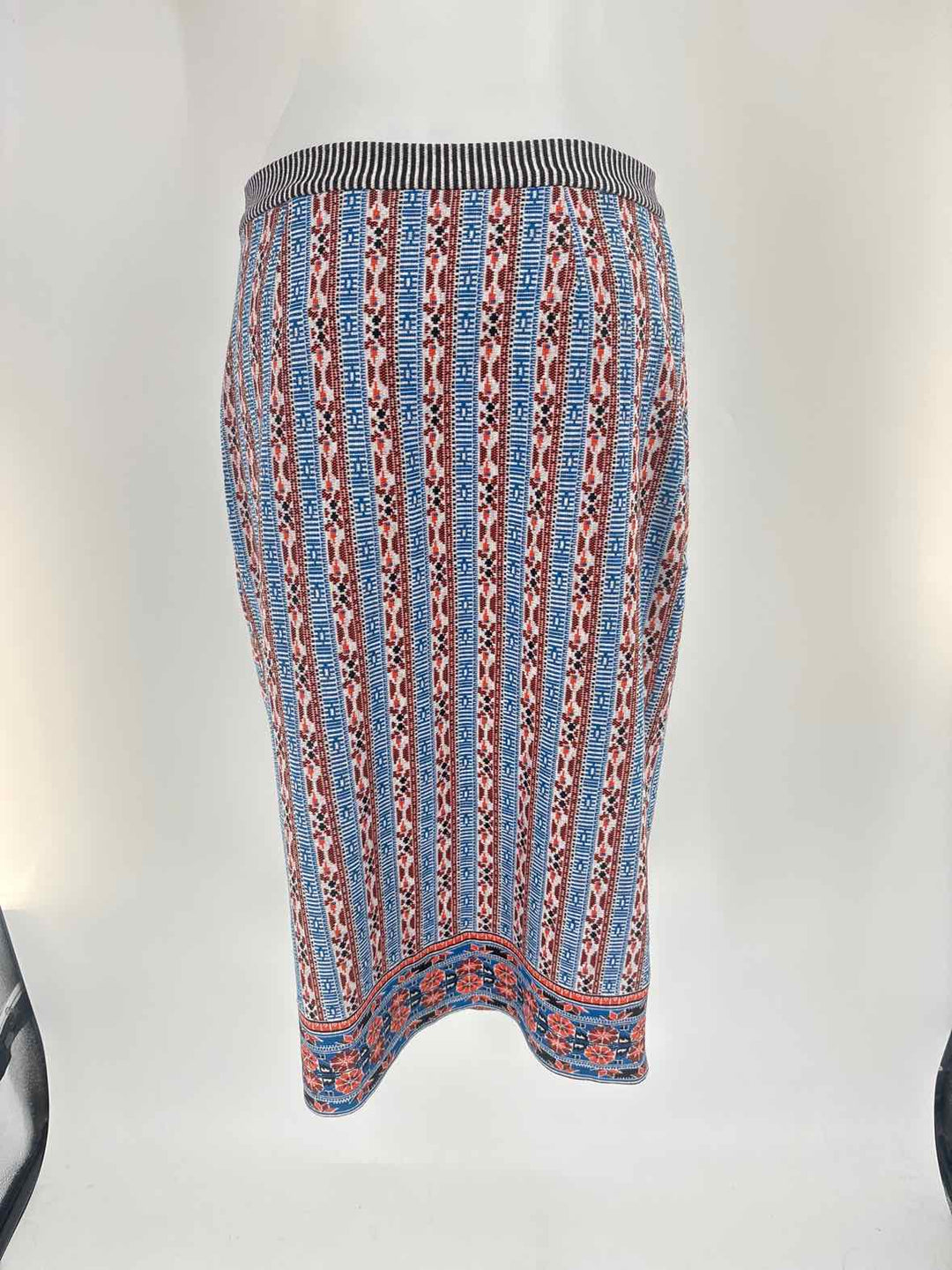 Size M Anthropologie Blue Print Skirt