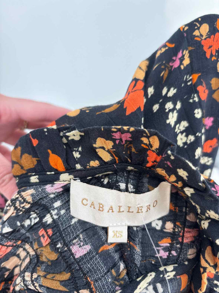 Size XS Black Print Shirt