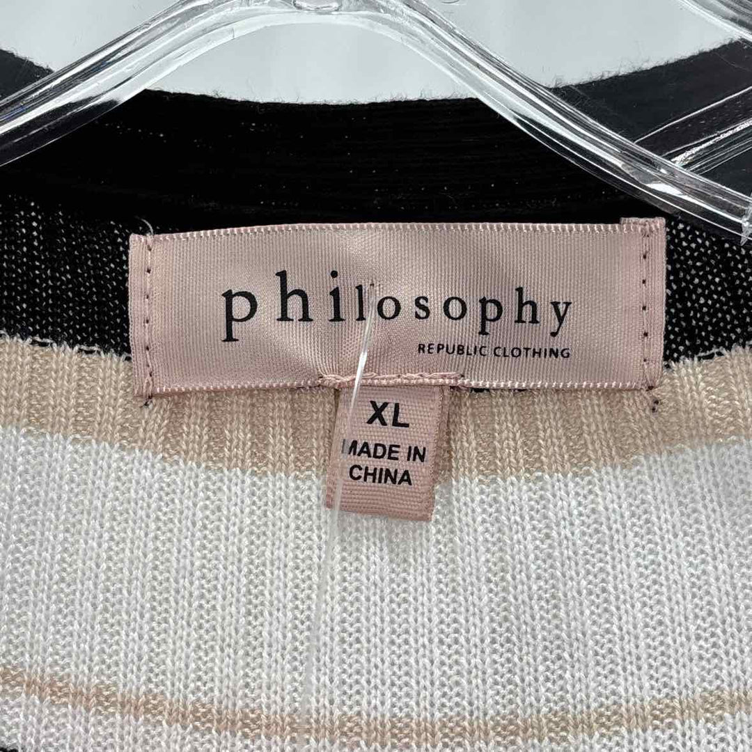 Size XL PHILOSPHY Multi-Color Knit Sweater