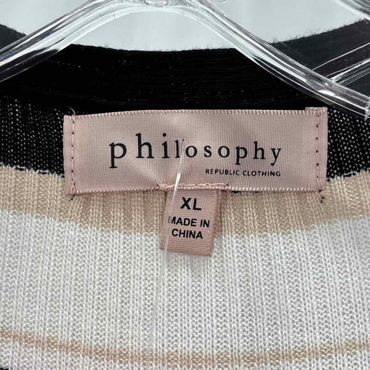 Size XL PHILOSPHY Multi-Color Knit Sweater