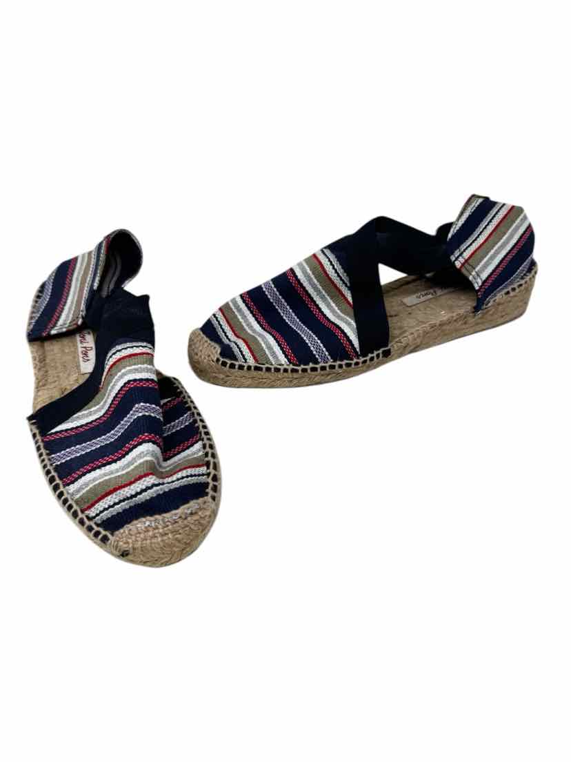 Shoe Size 40 Blue Canvas Sandals