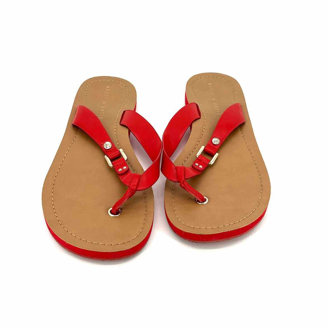 Shoe Size 9.5 KELLY & KATIE Red Faux Leather Sandals