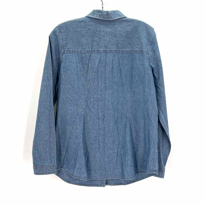 Size S J JILL Blue Chambray Shirt
