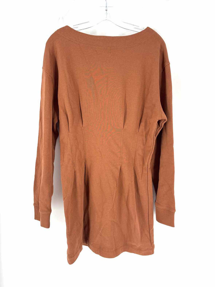 Size L NATION Tan Cotton Dress