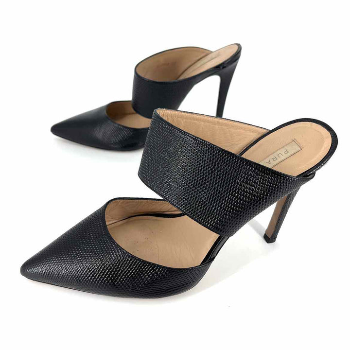 Shoe Size 38 Black Leather Pumps