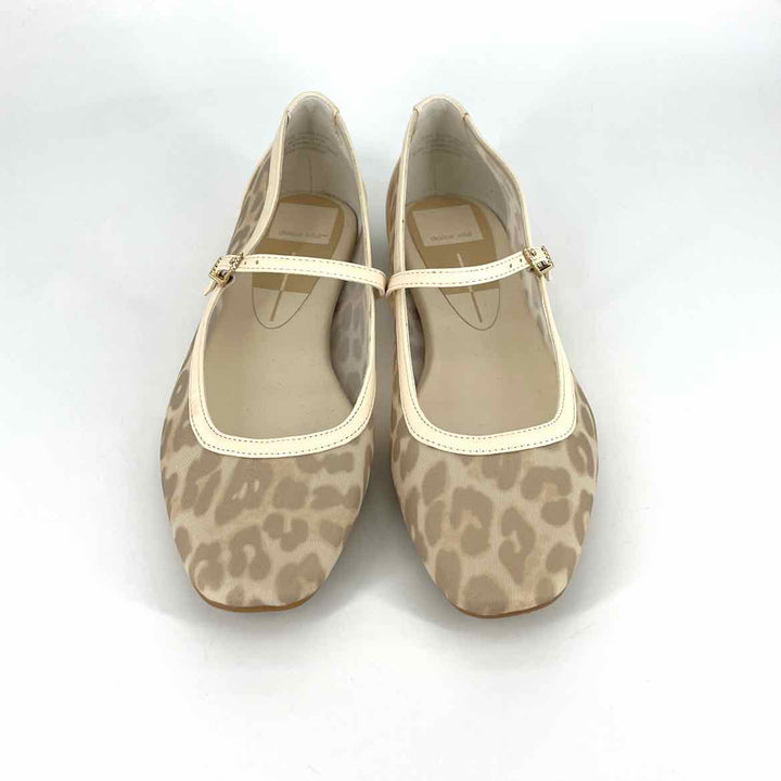 Shoe Size 7.5 Dolce Vita Cream Mesh Faux Leather Flats