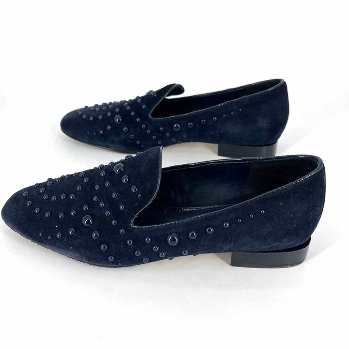 Shoe Size 8 DONALD PLINER Navy Suede Flats