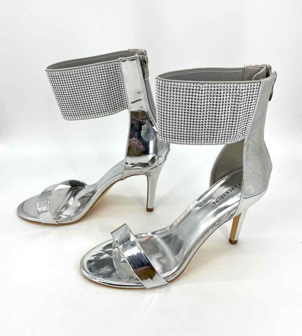 Shoe Size 11 Silver Rhinestone Heels