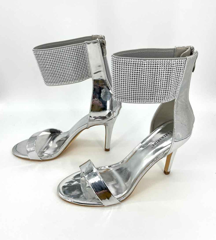 Shoe Size 11 Silver Rhinestone Heels