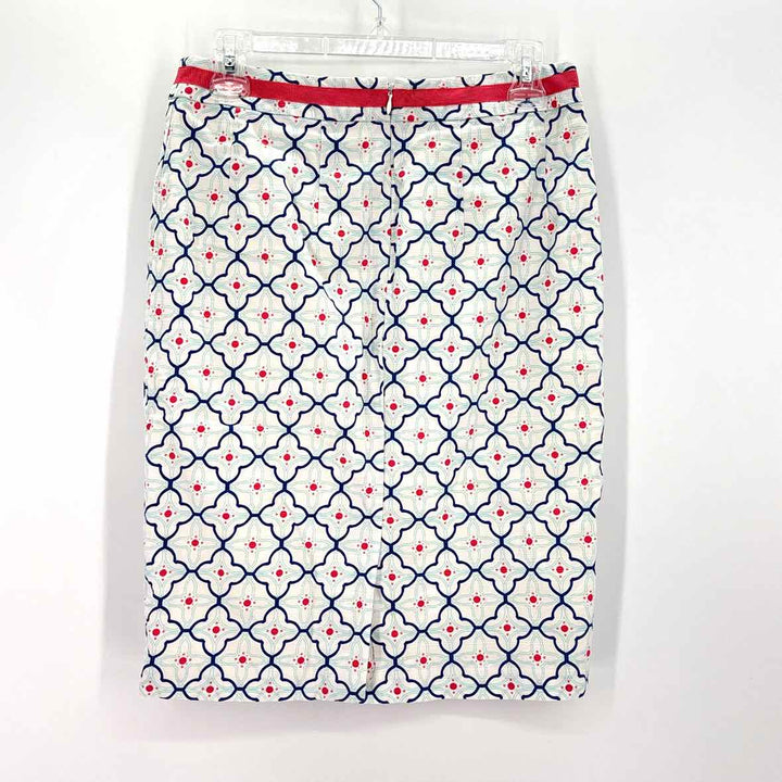 Size 10 Boden White Skirt
