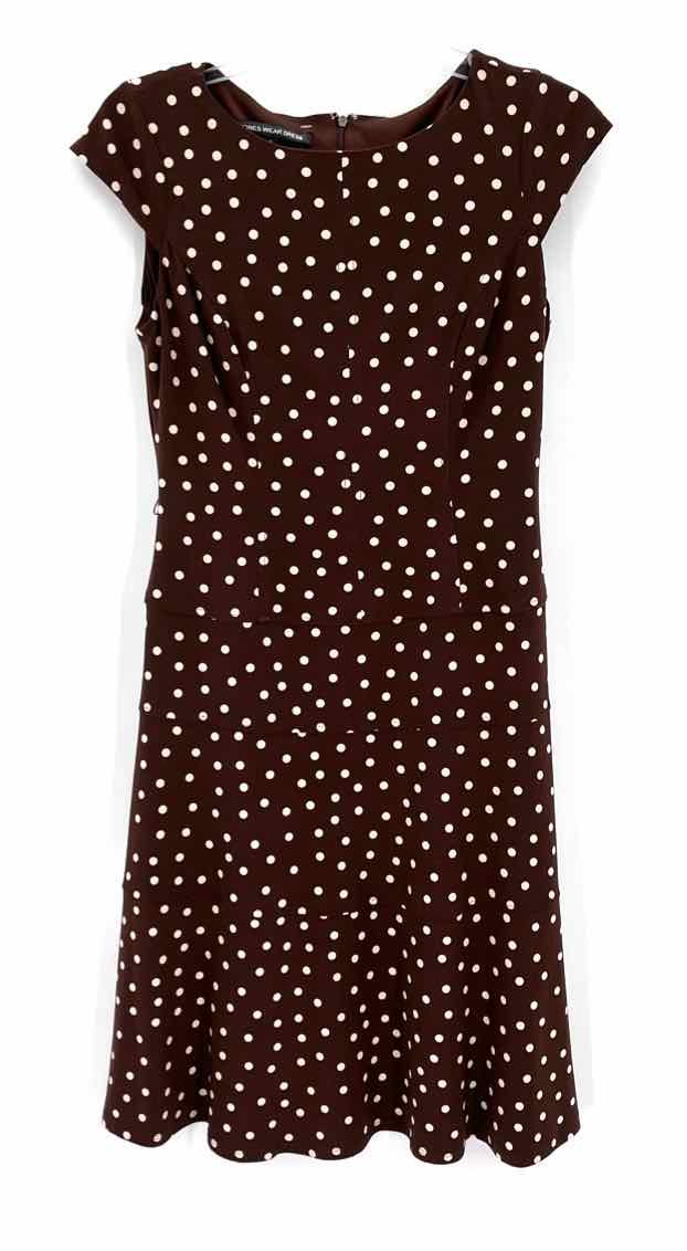 Size 4 Brown Print Dress