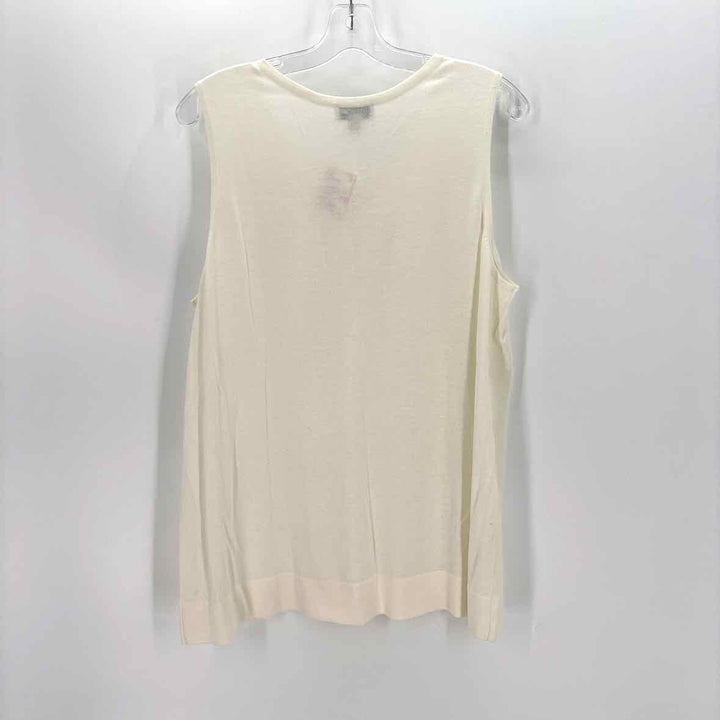 Size XL SUSAN GRAVER Ivory Knit Sweater