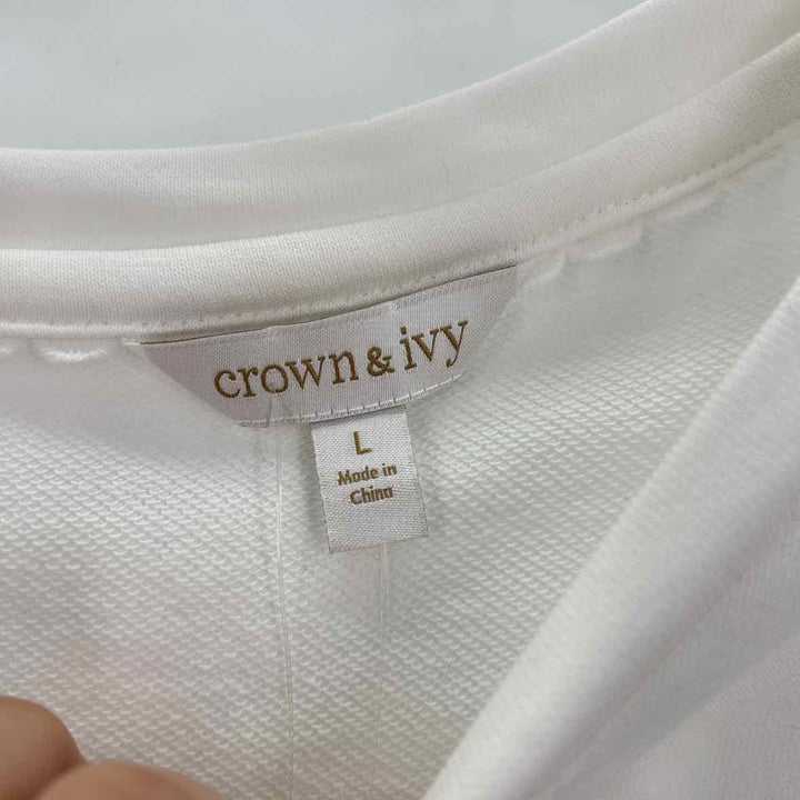 Size L CROWN & IVY White Shirt