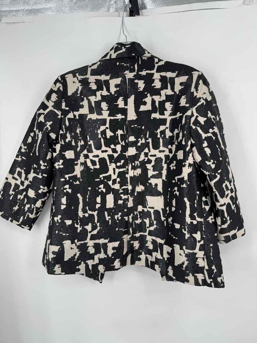 Size XS Chico's Black Print Jacket