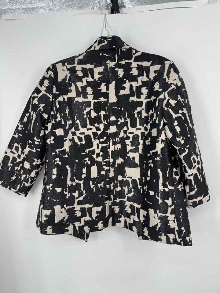 Size XS Chico's Black Print Jacket