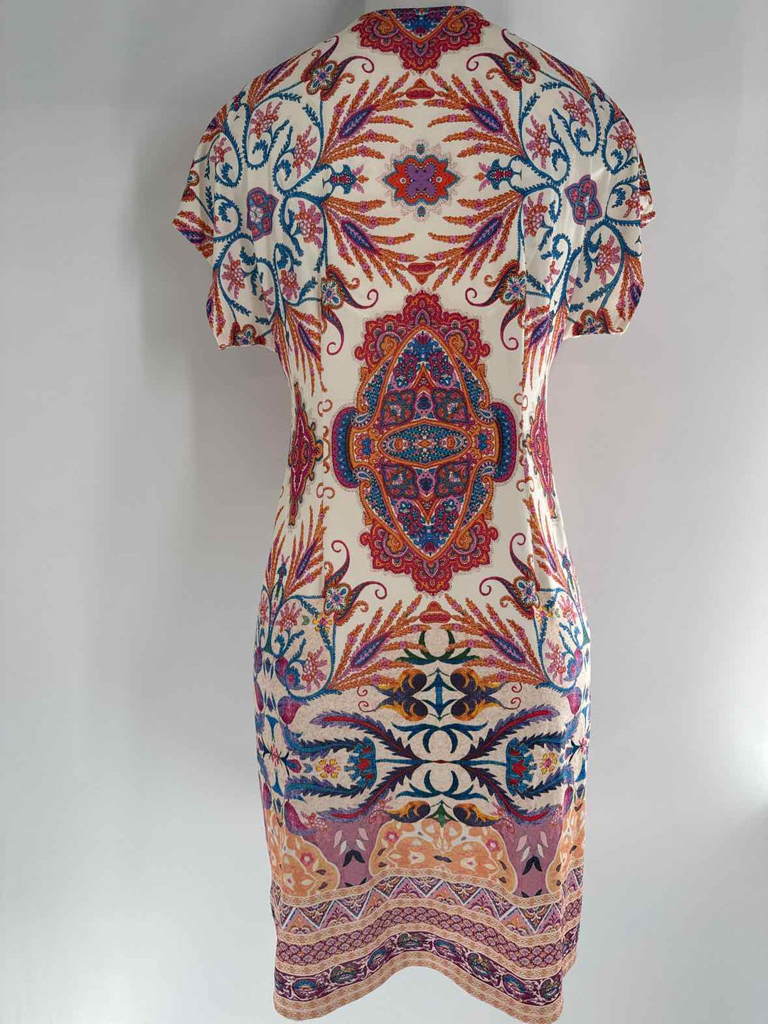Size M HALE BOB White Print Dress