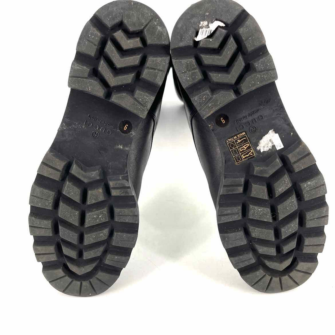 Shoe Size 9 Gucci Black Leather Luxury - Boots