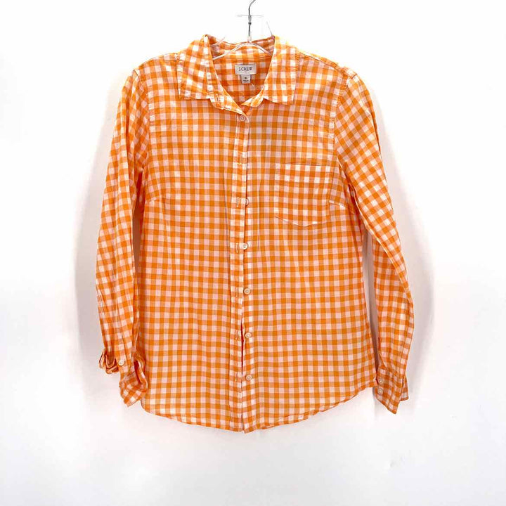 Size S J Crew ORANGE PRINT Shirt