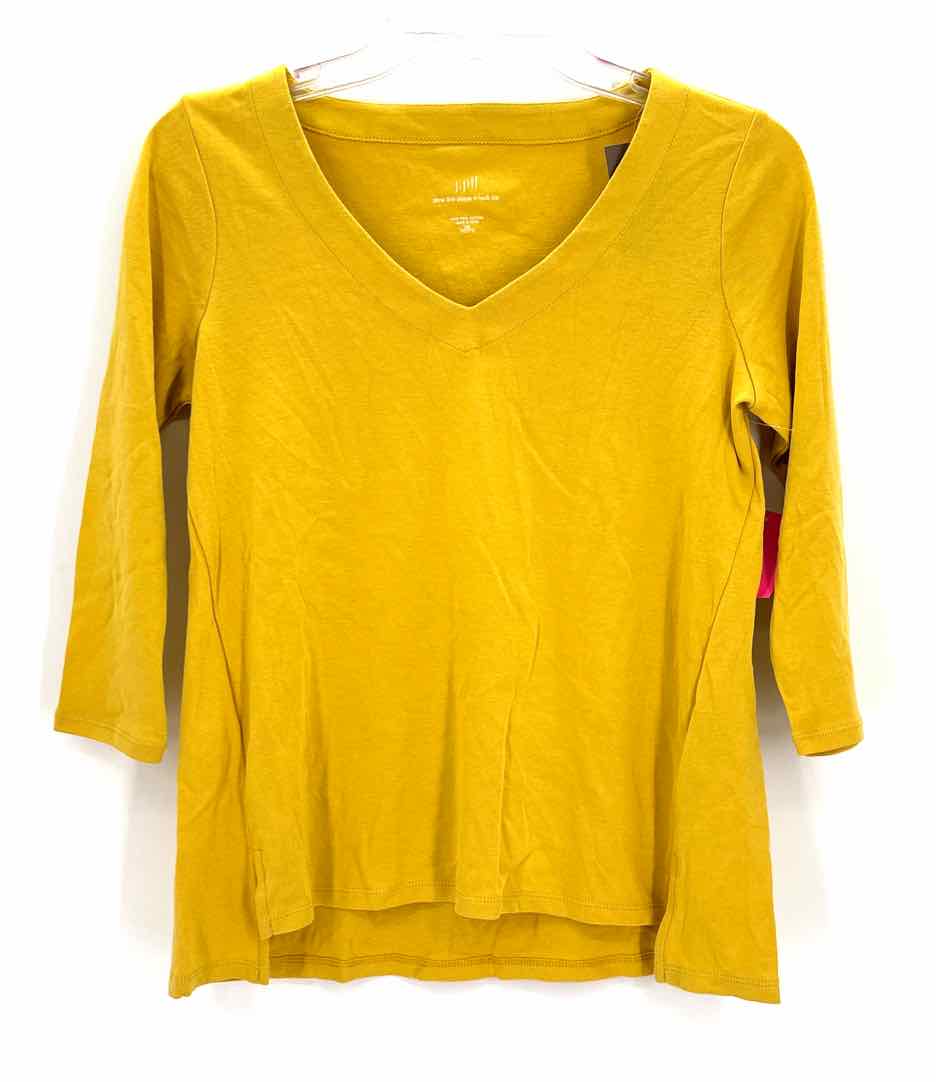 Size XS J JILL Mustard Cotton Shirt