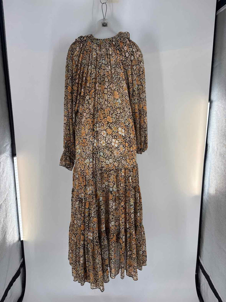 Size M FREE PEOPLE ORANGE PRINT Dress