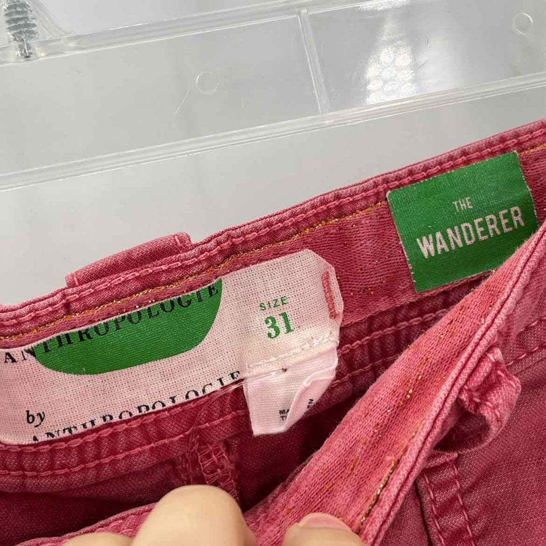 Size 31 Anthropologie Red Pants