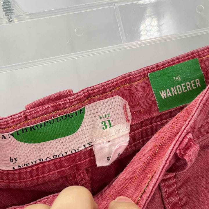 Size 31 Anthropologie Red Pants